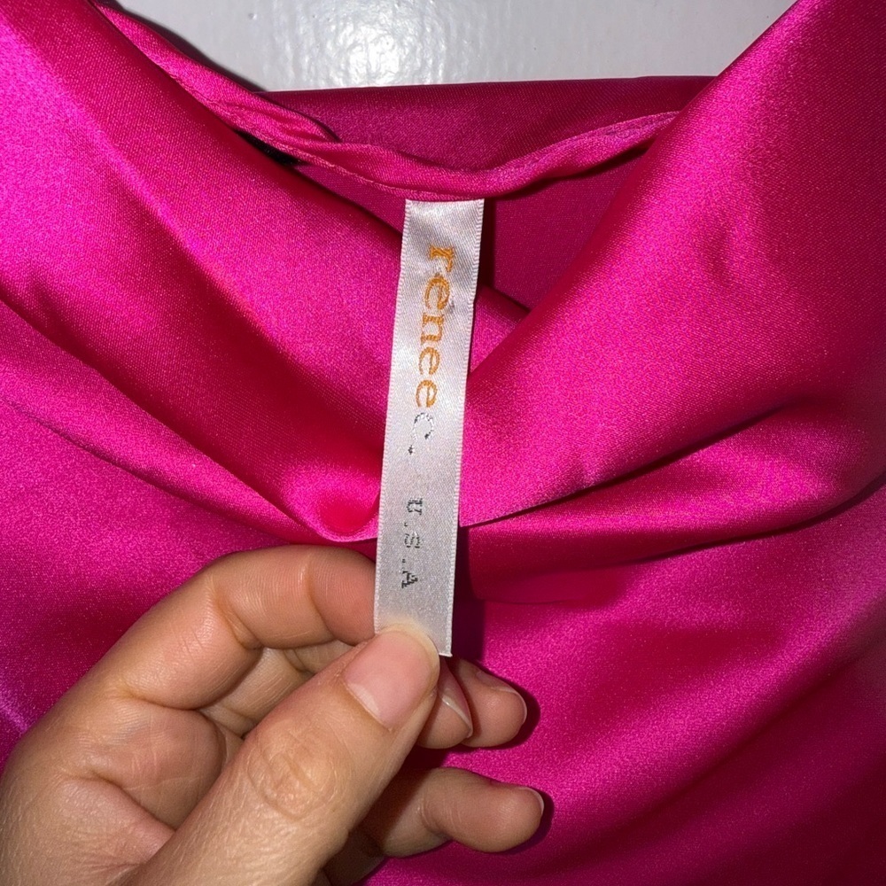 RENEE C. Boat Neck Satin Midi Dress size M - Picture 7 of 9